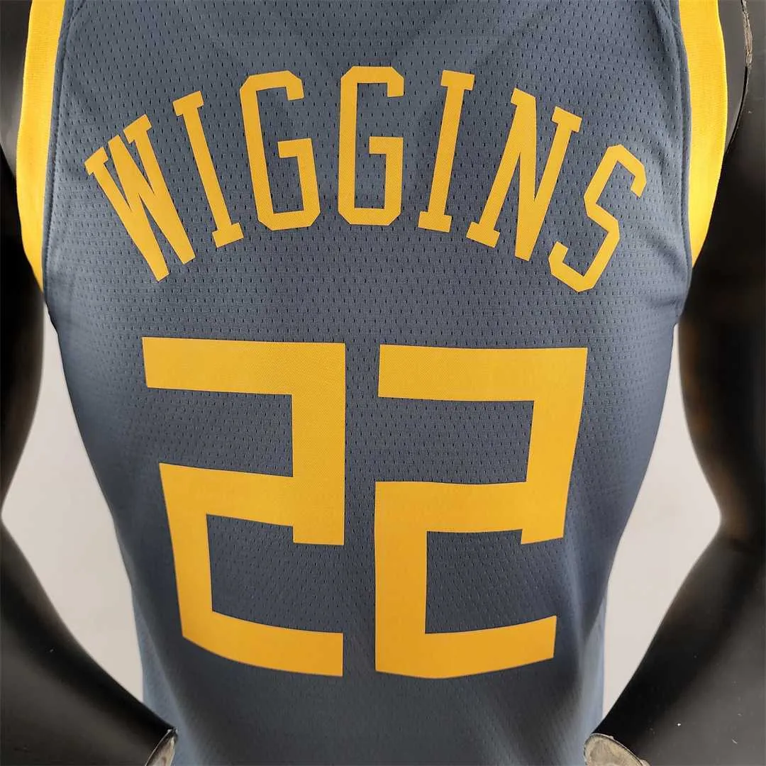 2018 WIGGINS #22 Golden State Warriors Grey NBA Jersey 4