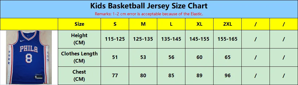 All Products Size Chart 12