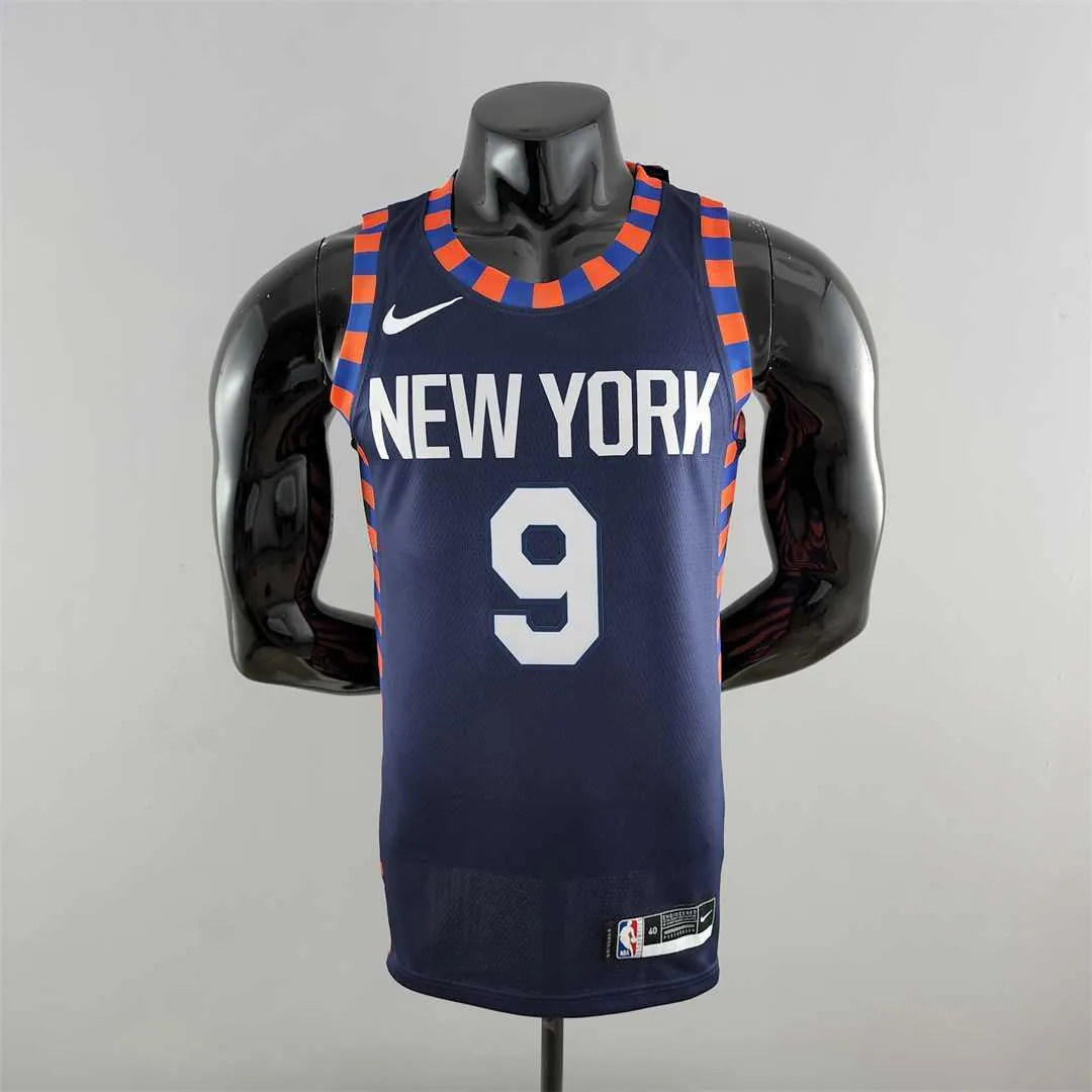 New York Knicks Barrett #9 Striped NBA Jersey 10