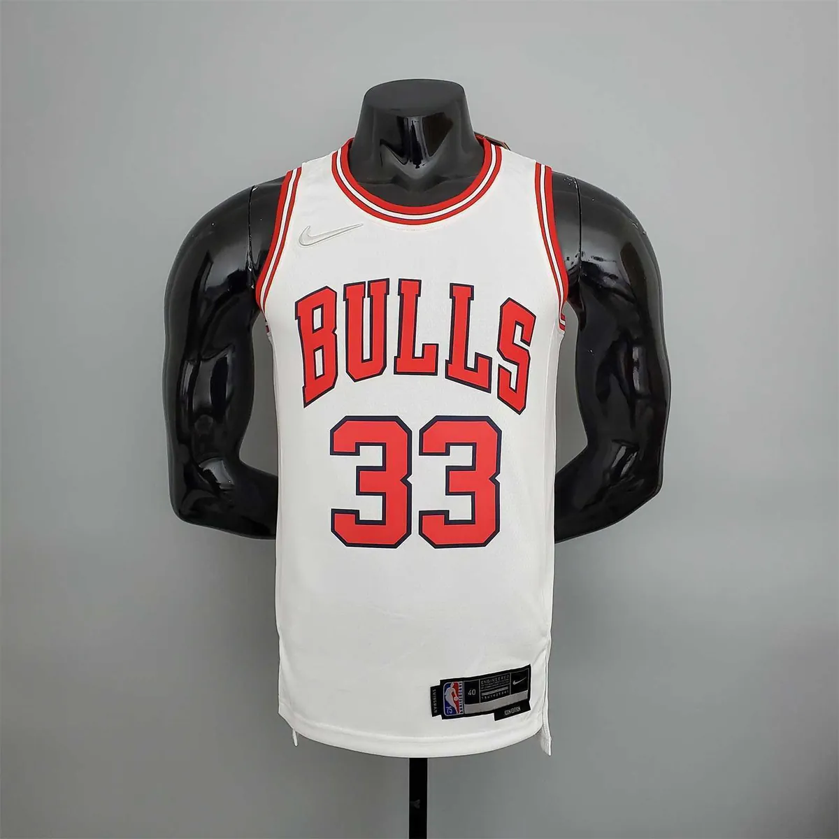 75th Anniversary Pippen #33 Bulls White 9