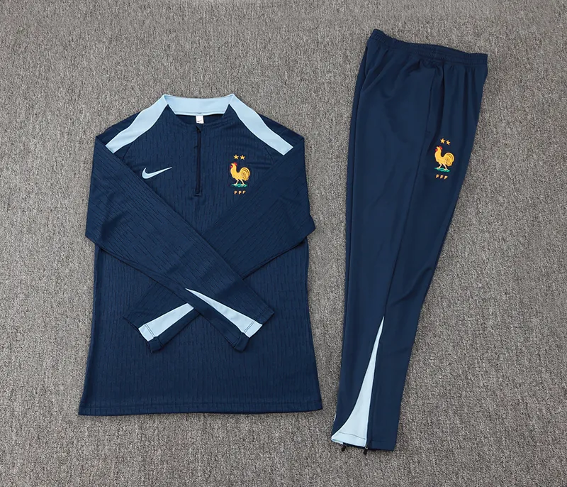 2024 France Player Long Sleeve Training Suit Football Shirts 2