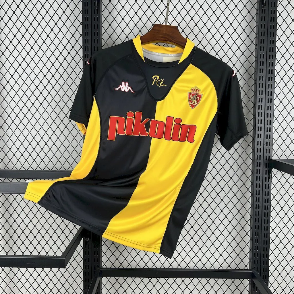 01-02 Zaragoza Away Retro Kit Classic T-Shirt AAAAJersey Supply Yupoo 6