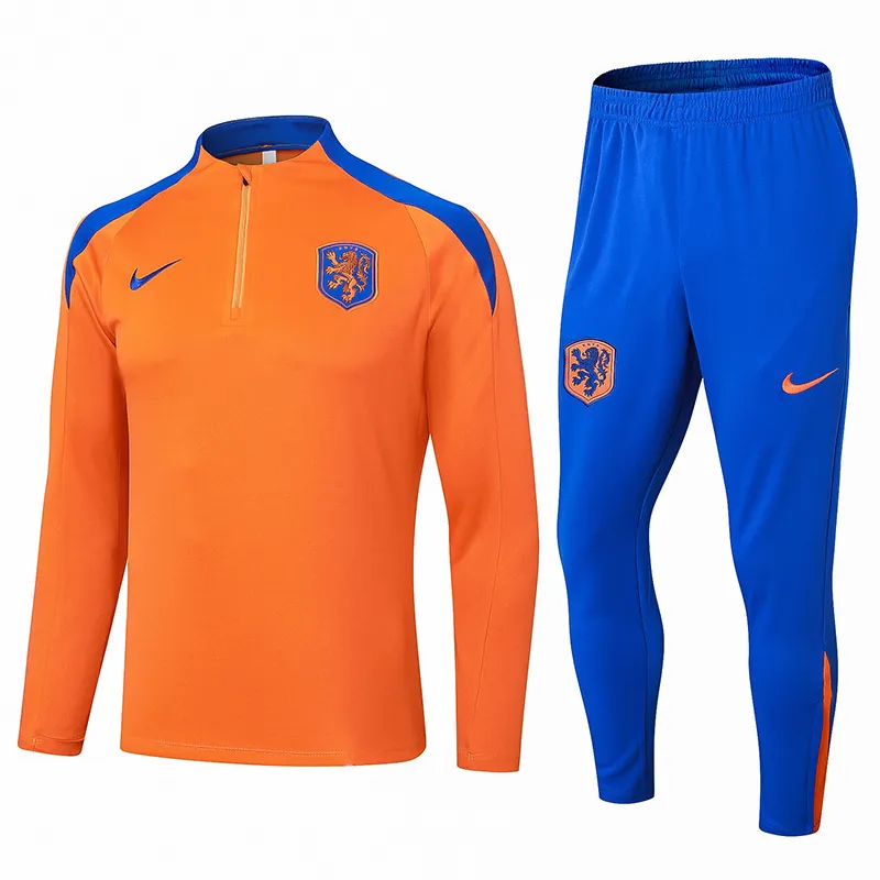 2024 Netherlands Long Sleeve Training Suit Football Shirts 4