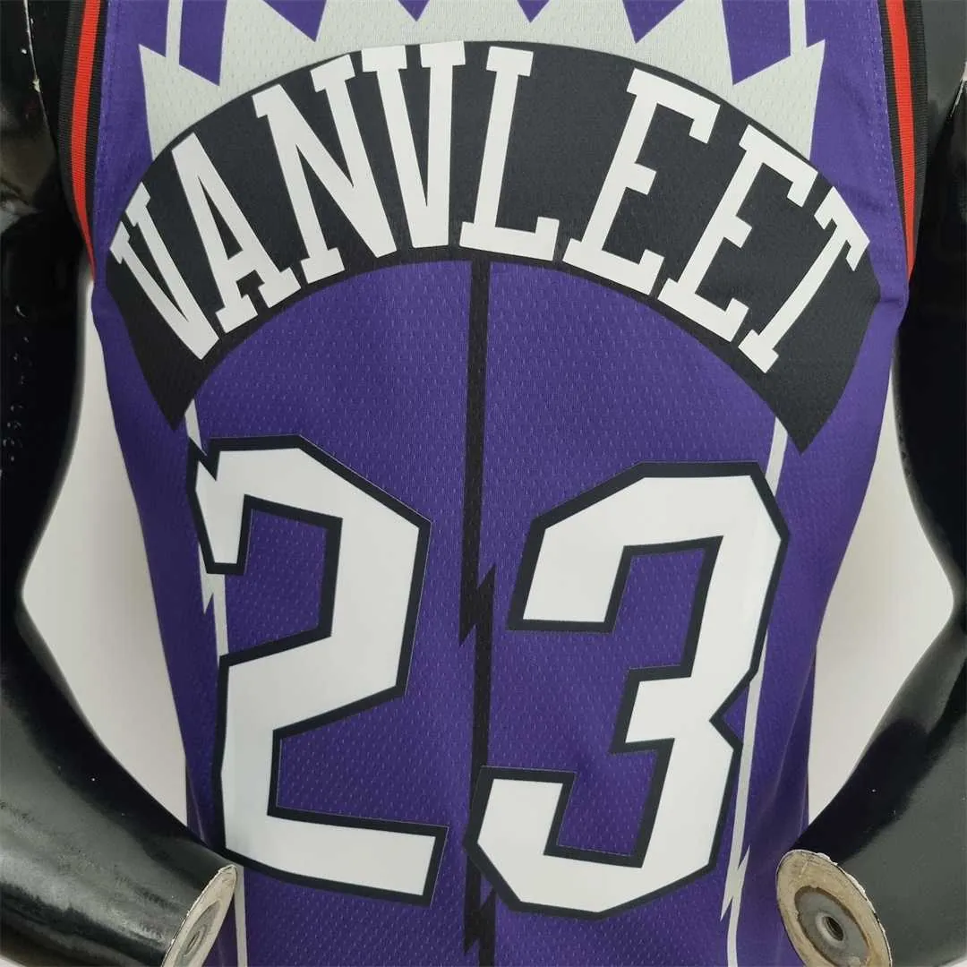 Toronto Raptors VANVLEET#23 Purple NBA Jersey 4