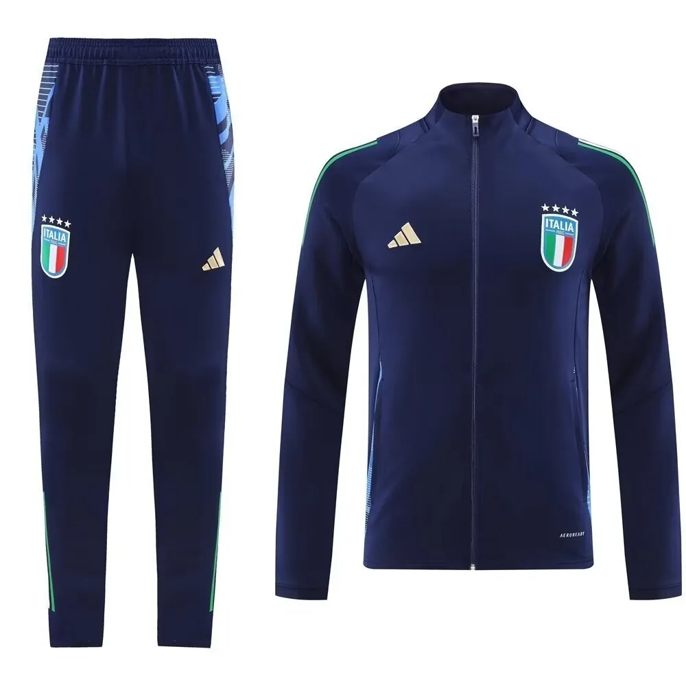 2024 Italy Long Sleeve Kit Navy Jacket Suits Soccer Jerseys Yupoo 3