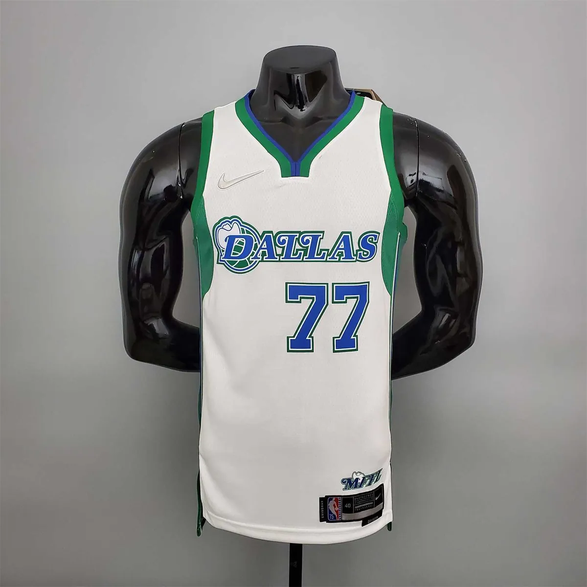 2022 DONCIC#77 Lone Ranger City Edition White and Green 9