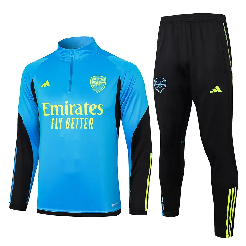 23-24 Arsenal Training Suit Blue Long Sleeve Tracksuit Best Jerseys Yupoo 3