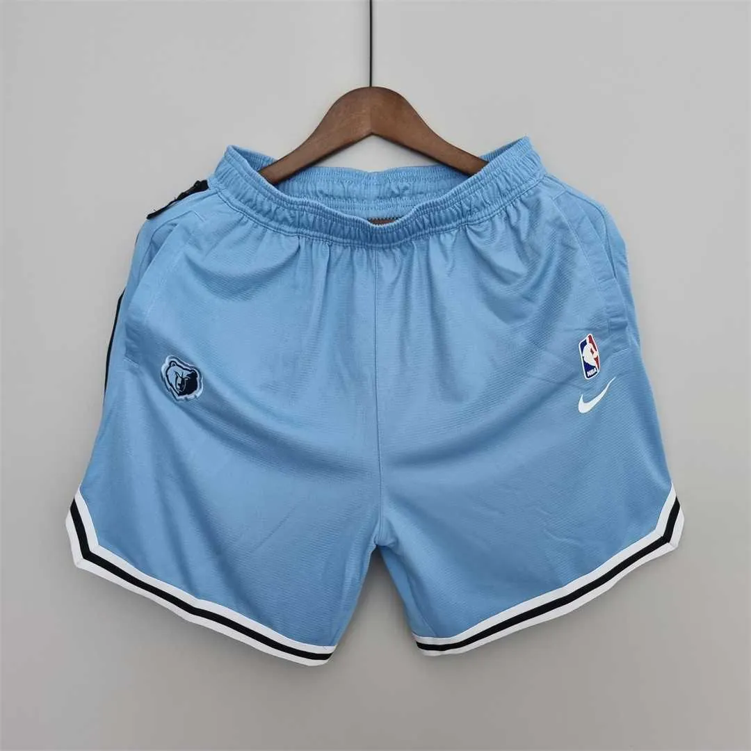 2022 Memphis Grizzlies NBA US Training Shorts Blue 7