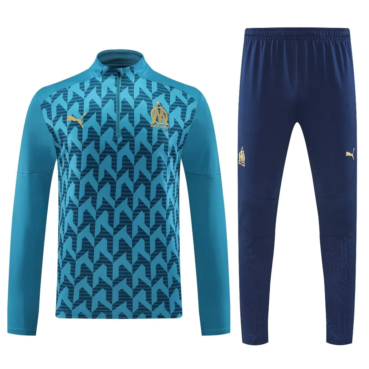 24-25 Marseille Long Sleeve Training Suit Football Shirts 3
