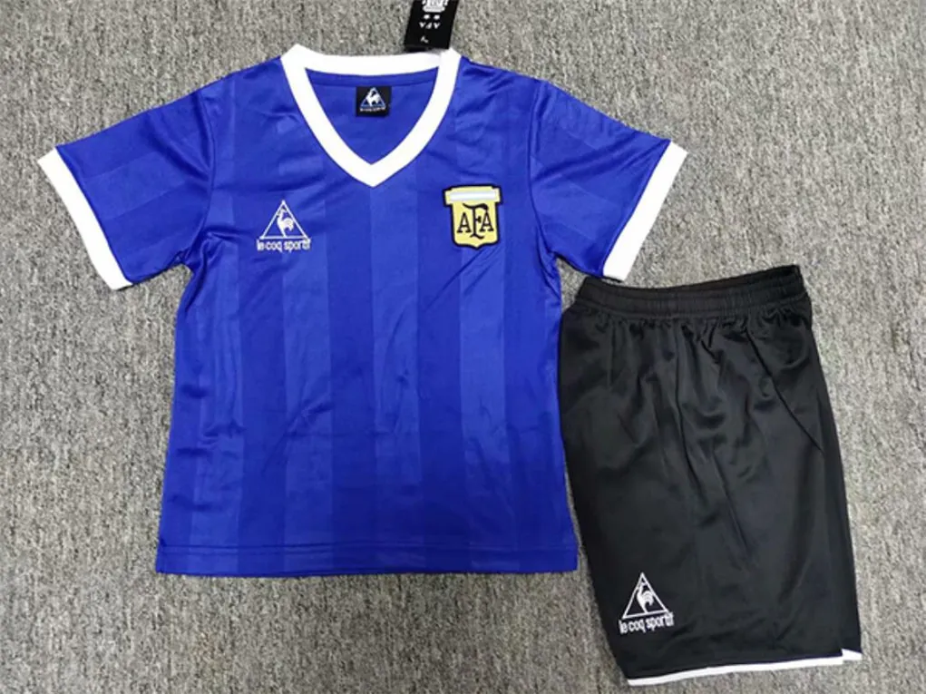 1986 Argentina away kid kits 3