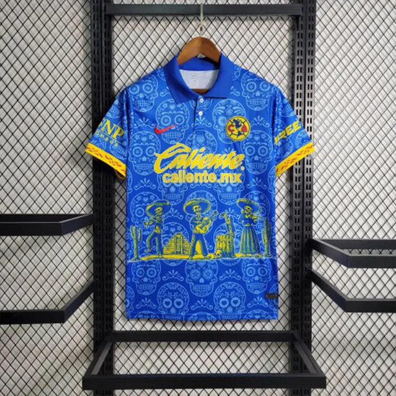 23-24 Americas Day of the Dead Special Edition Blue S-4XL Cheap Soccer Jerseys 6