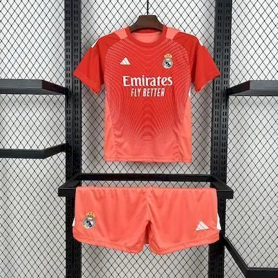 25-26 Real Madrid Orange Goalkeeper Kid Kits Youth Apparels Sino AAAAJersey Supply Yupoo 10