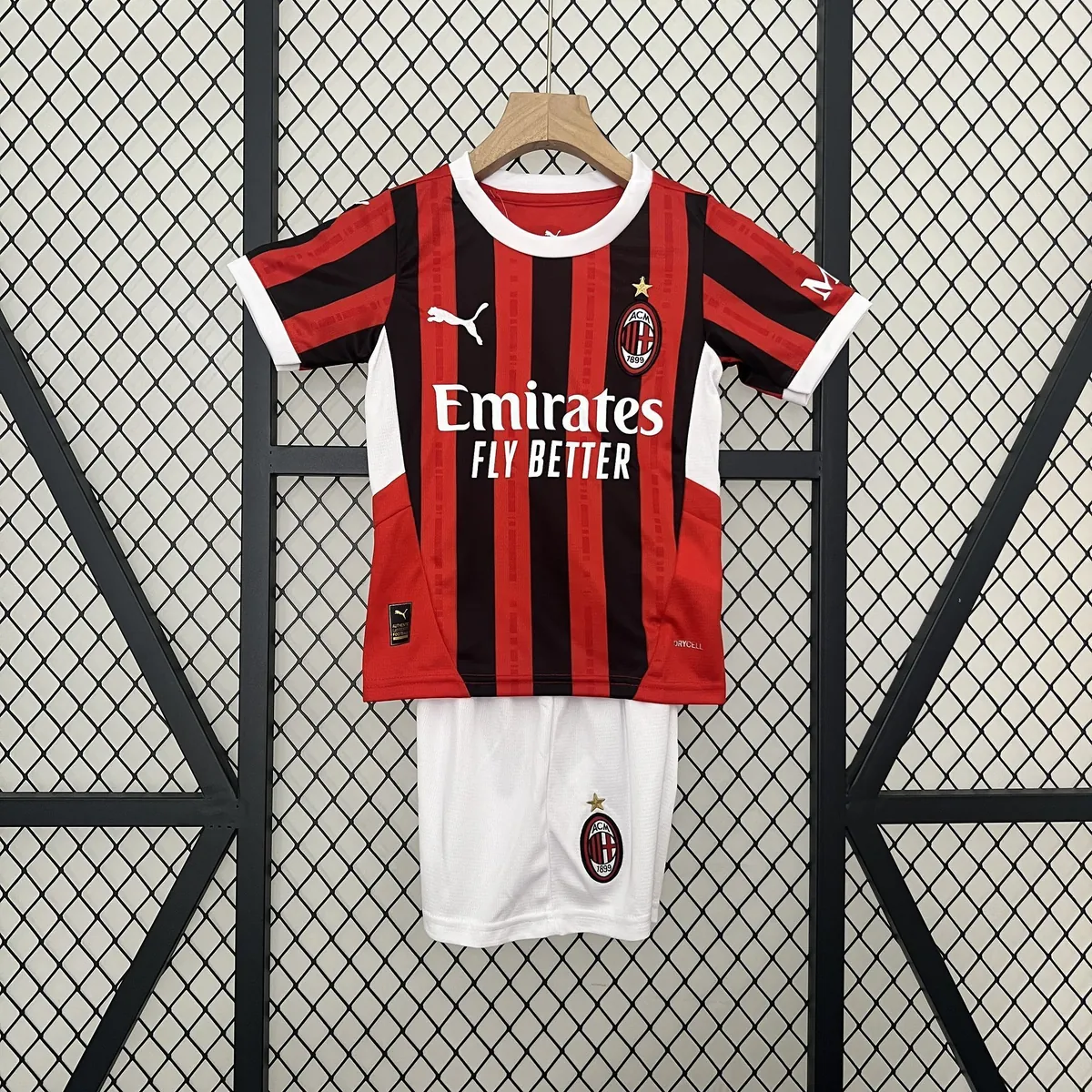 24-25 AC Milan Home Kid Kits Youth Apparels AAAAJersey Supplier Yupoo 9
