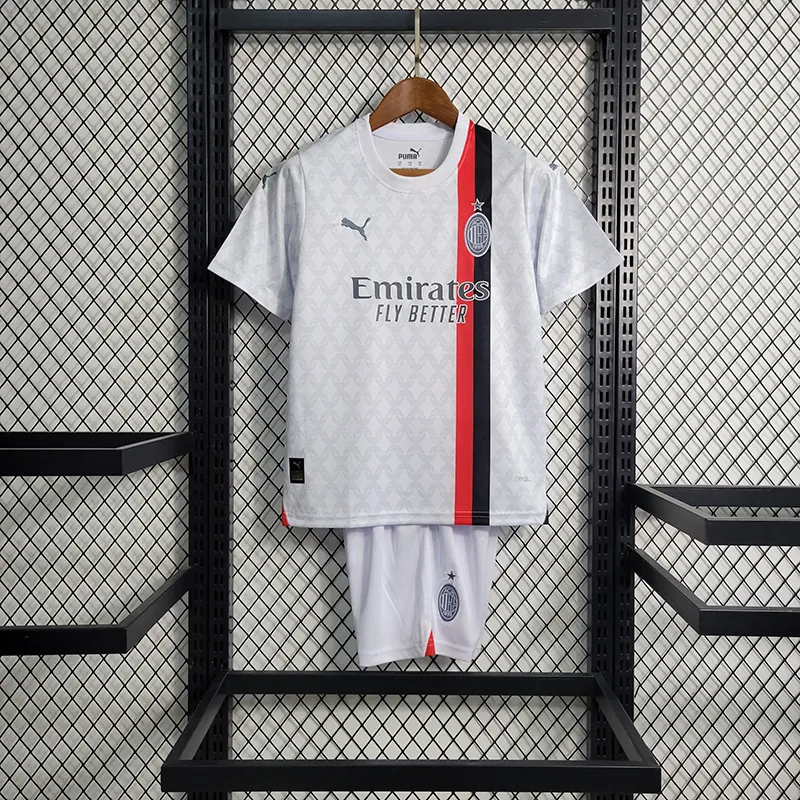 23-24 AC Milan Away Kids size 16-28 Soccer Jersey 8