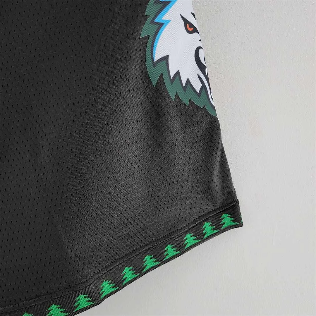 Minnesota Timberwolves retro NBA Shorts Black 5
