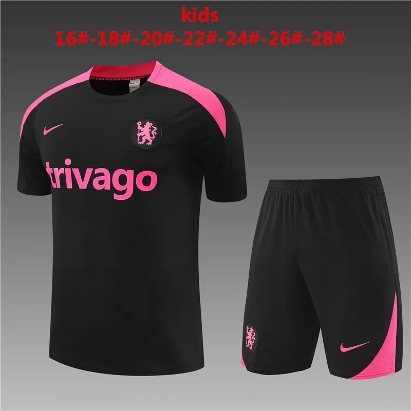 24-25 Chelsea Kids Training Soccer Jerseys Football Shirts 1