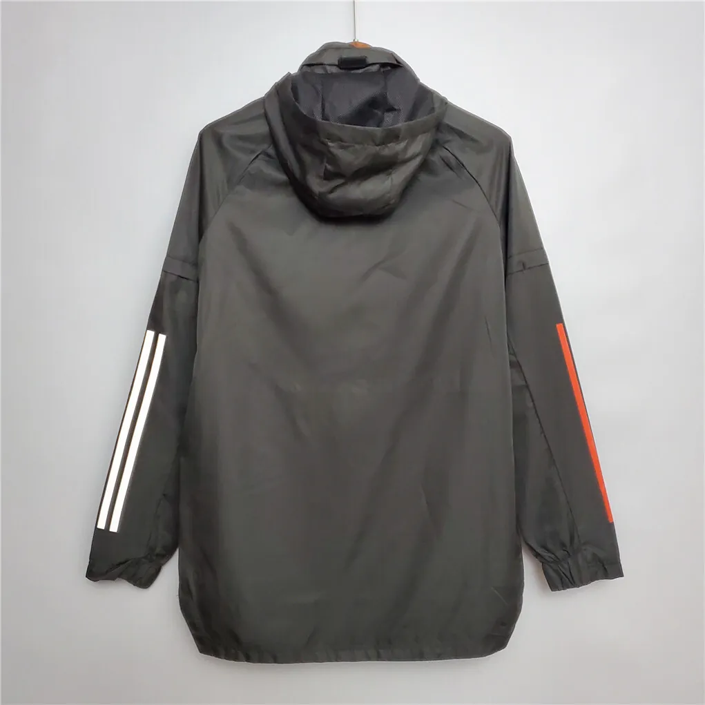 20-21 Manchester United blackwhite red edge windbreaker 4
