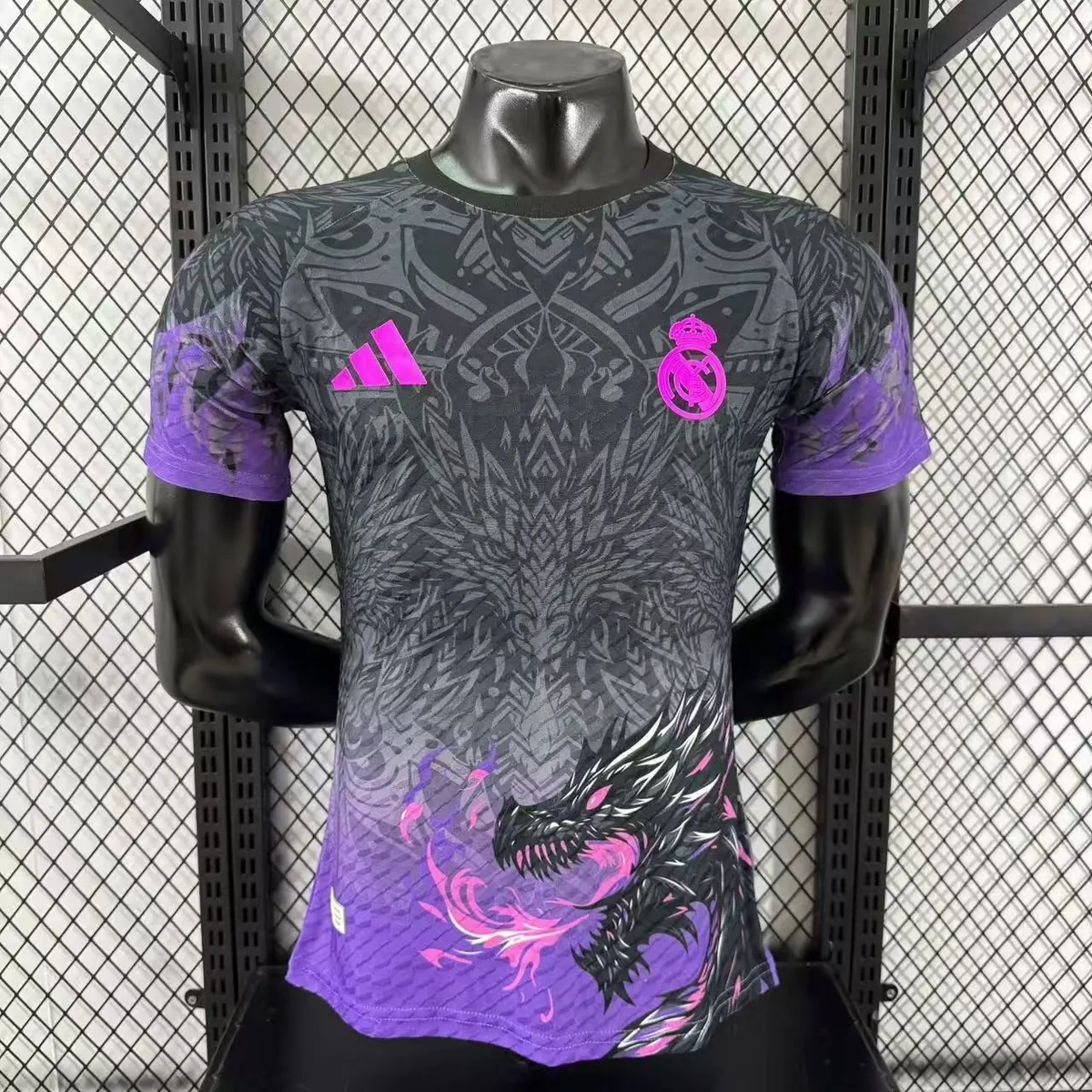 25-26 Real Madrid Dragon Pattern Kit Special Edition Player Version Soccer AAAAJersey Supply Yu 5