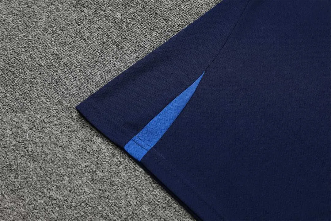 2022 France Training Suit Short Sleeve Kit Blue 19