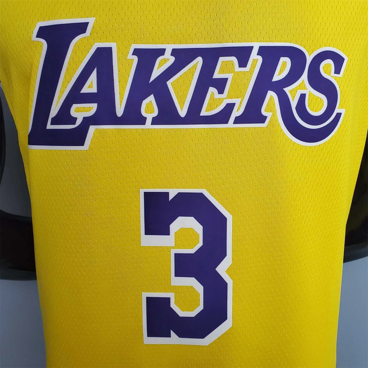 DAVIS #3 Lakers Commemorative Edition Round neck yellow 1
