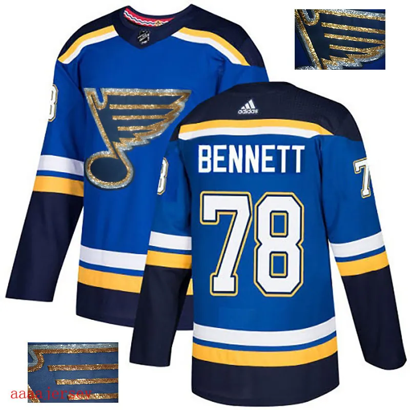 2018 St. Louis Blues ice hockey jersey M-3XL 圣路易蓝调队时尚亮片款冰球服 34