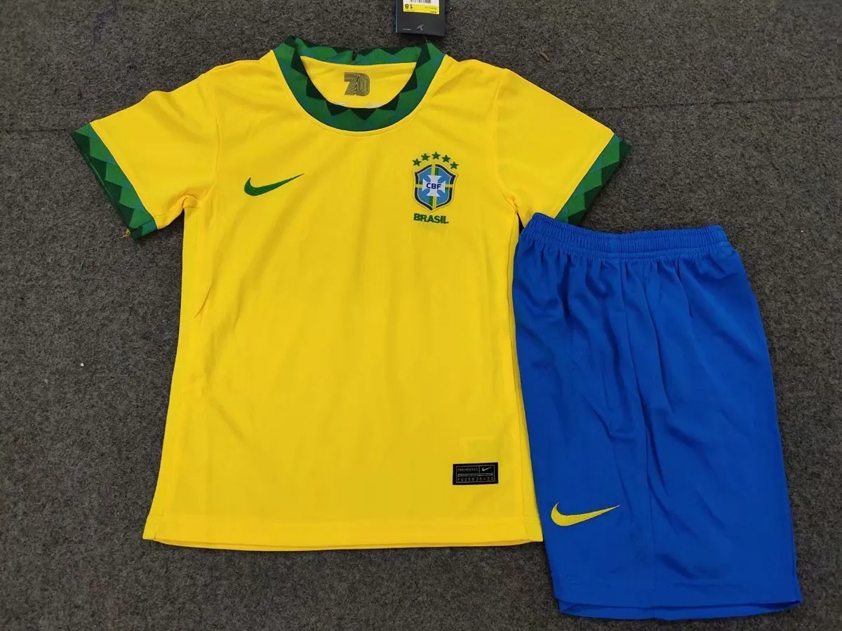 2020 Brazil home yellow kids 3