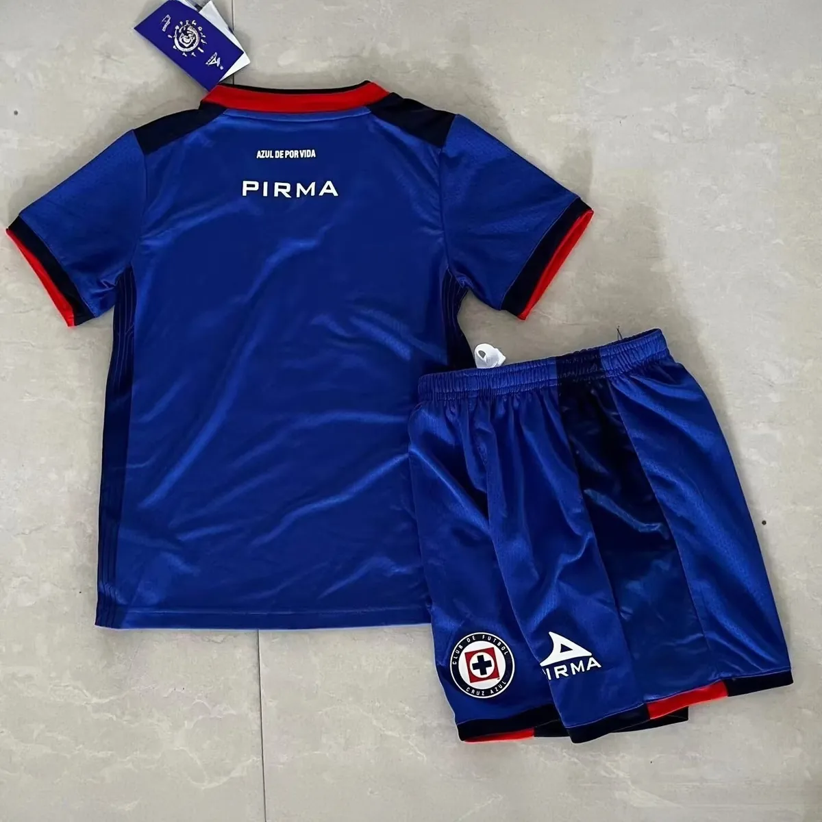 23-24 Cruz Azul Home Kids Kit Children Suits Soccer Jerseys Yupoo 1