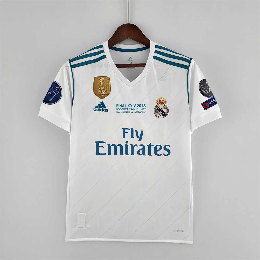 17-18 Real Madrid home white player version 6