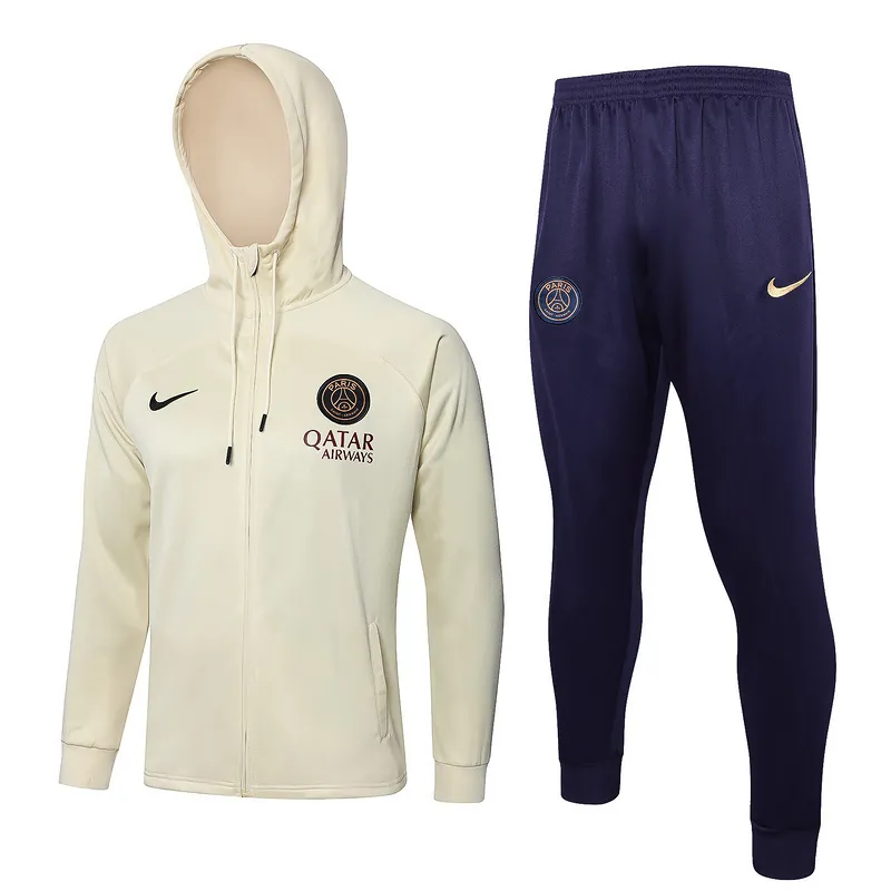 23-24 PSG Baige Hoodie Jacket Suits Jersey Supplier Yupoo 3