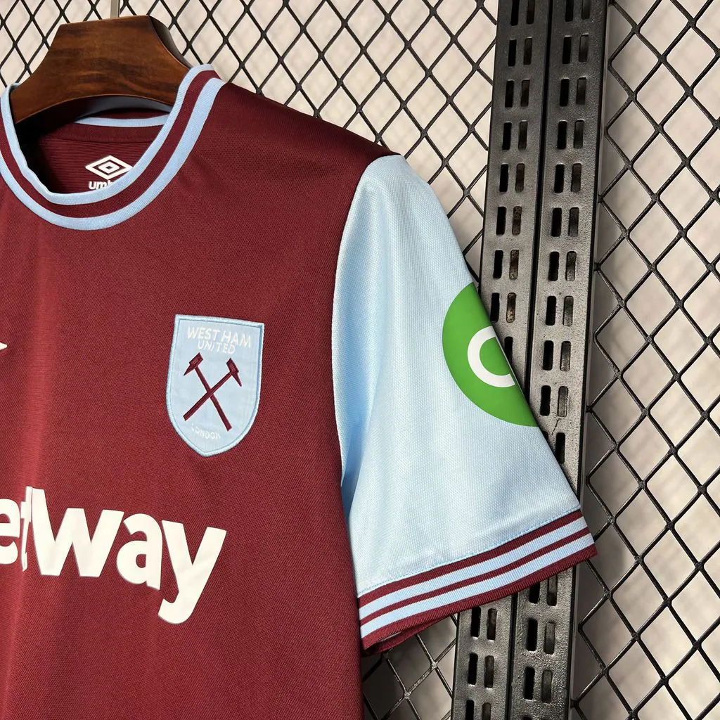 24-25 West Ham Home Kit Football Apparels Sport AAAAJersey Yupoo 3