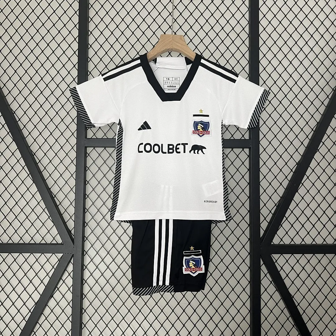 24-25 Colo Colo Home Kid Kits Children Sets Jersey Supplier Yupoo 8