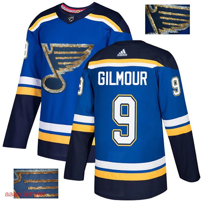 2018 St. Louis Blues ice hockey jersey M-3XL 圣路易蓝调队时尚亮片款冰球服 19