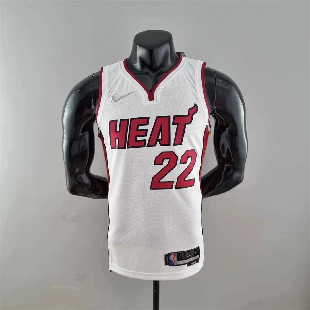 75th Anniversary Miami Heat BUTLER#22 White NBA Jersey 10