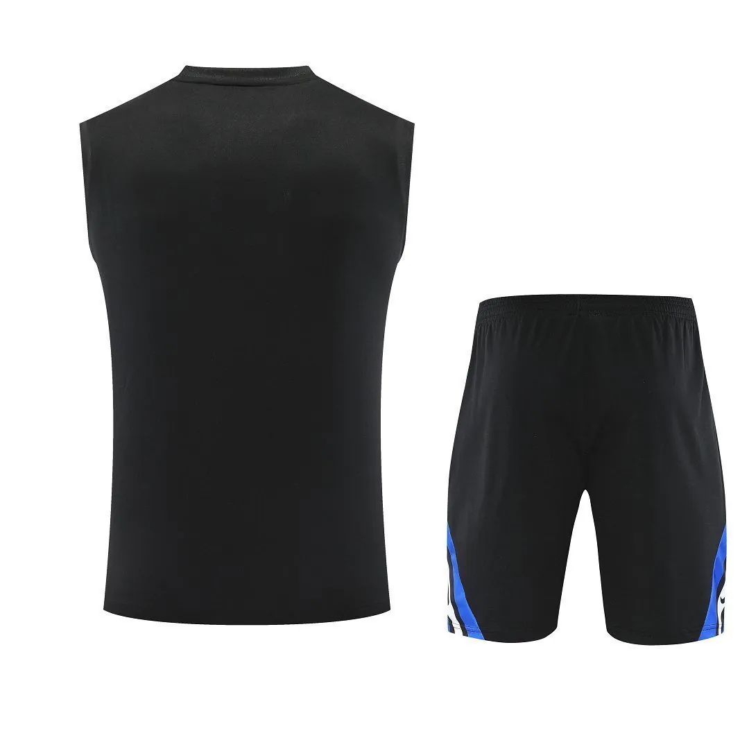 25-26 Inter Milan Retro Black Training Kits Football Vest Suits 5