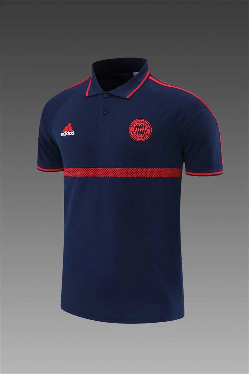 Polo Bayern sapphire blue and red three sides 10