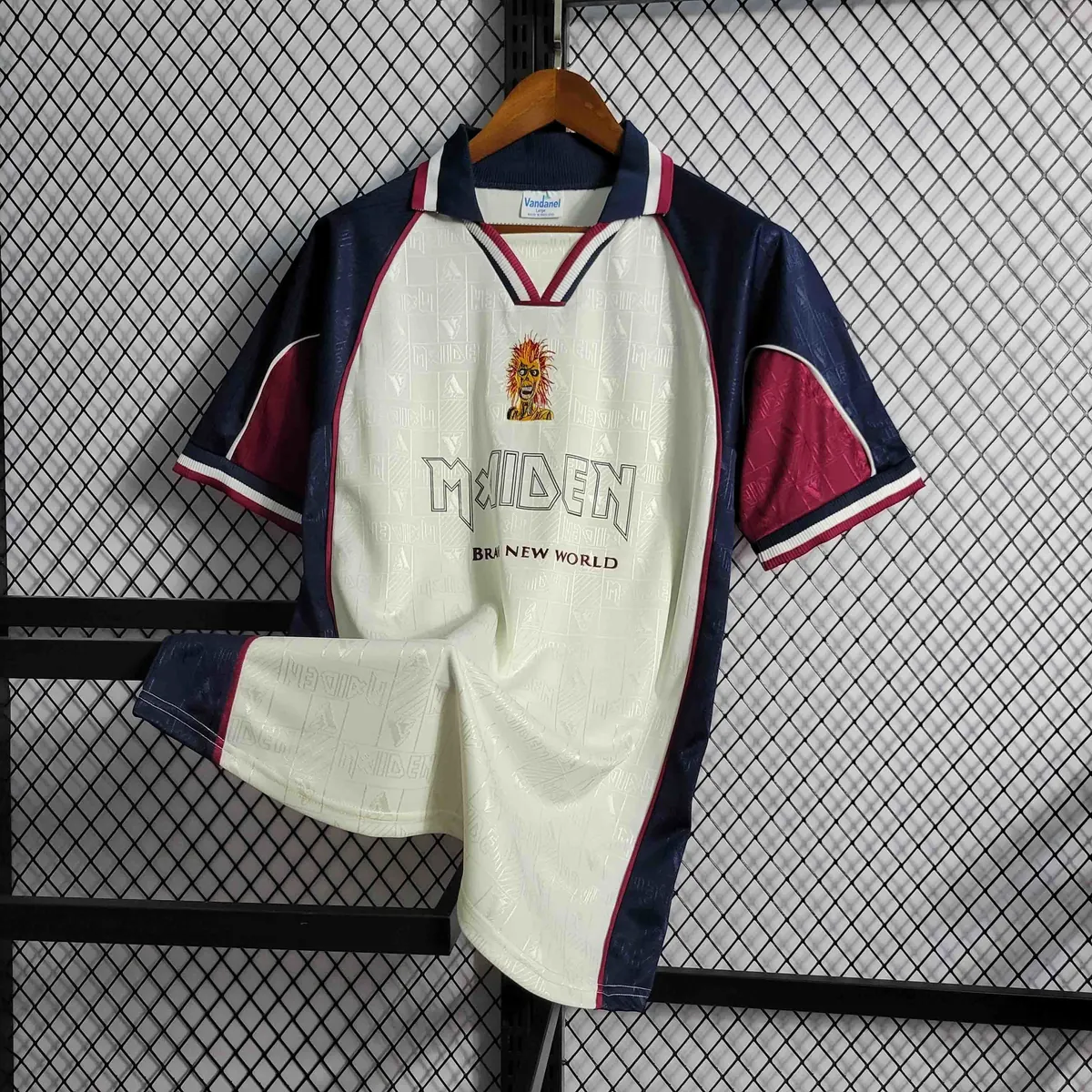 99-00 West Ham Iron Maiden Away Retro Kit Vintage Shirt Sport AAAAJersey Yupoo 3