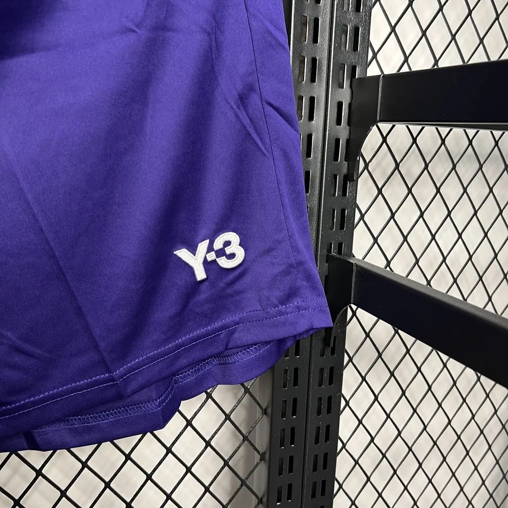 24-25 Real Madrid Purple Y3 Shorts Football Trousers Soccer AAAAJersey Yupoo 2