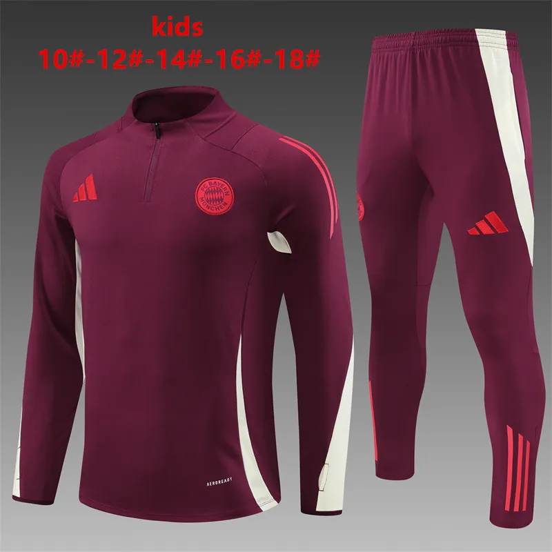 24-25 Bayern Kids Long Sleeve Training Suit Football Shirts 1