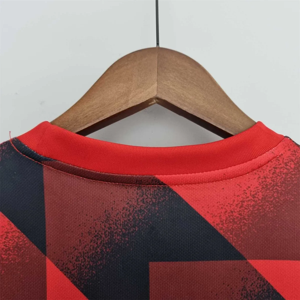 22-23 Bayern training kit red geometric pattern 2