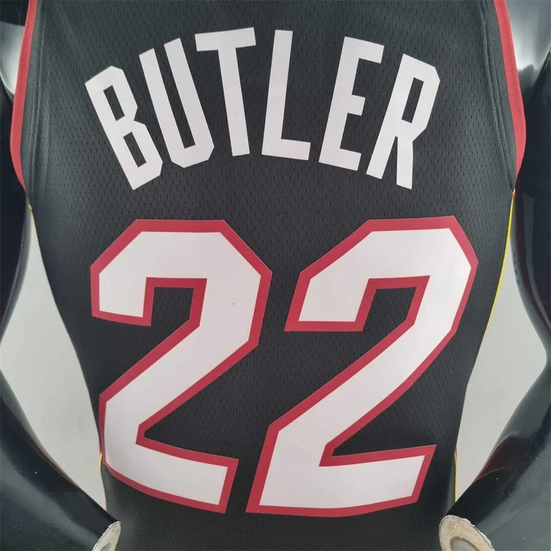 75th Anniversary Miami Heat BUTLER#22 black NBA Jersey 6