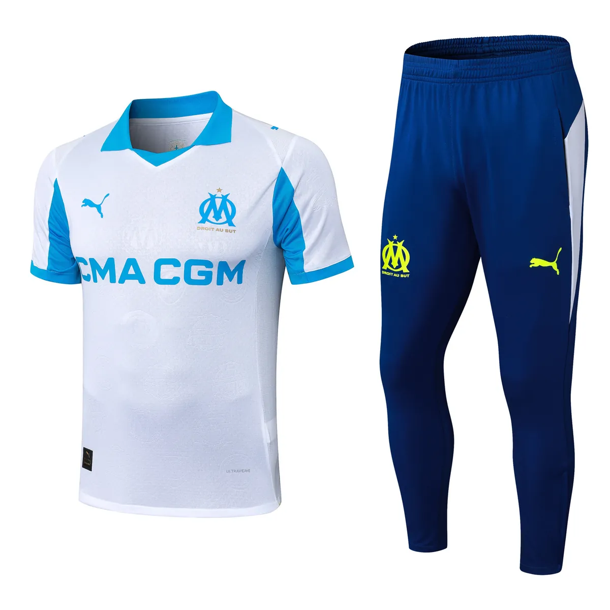 25-26 Marseille Home Player Version Training Kits Football Tracksuits 1