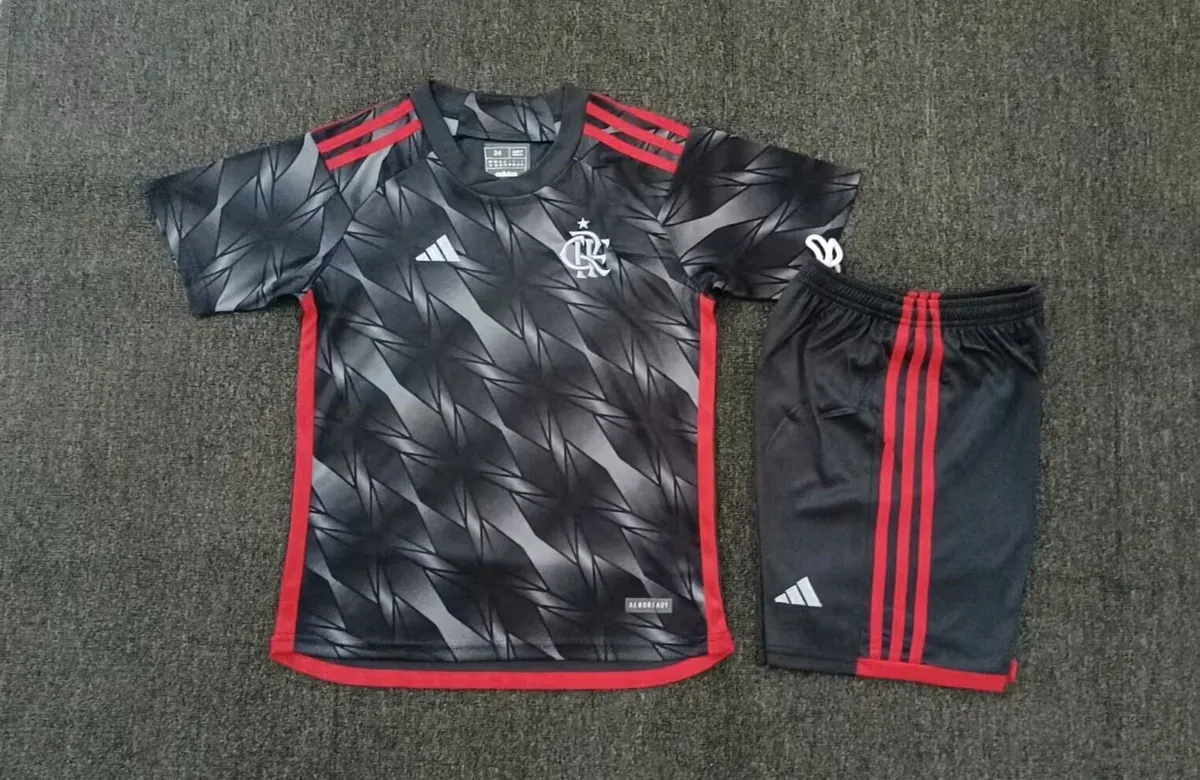 24-25 Flamengo Third Kids Kits Youth Apparels AAAAJersey Supplier Yupoo 2