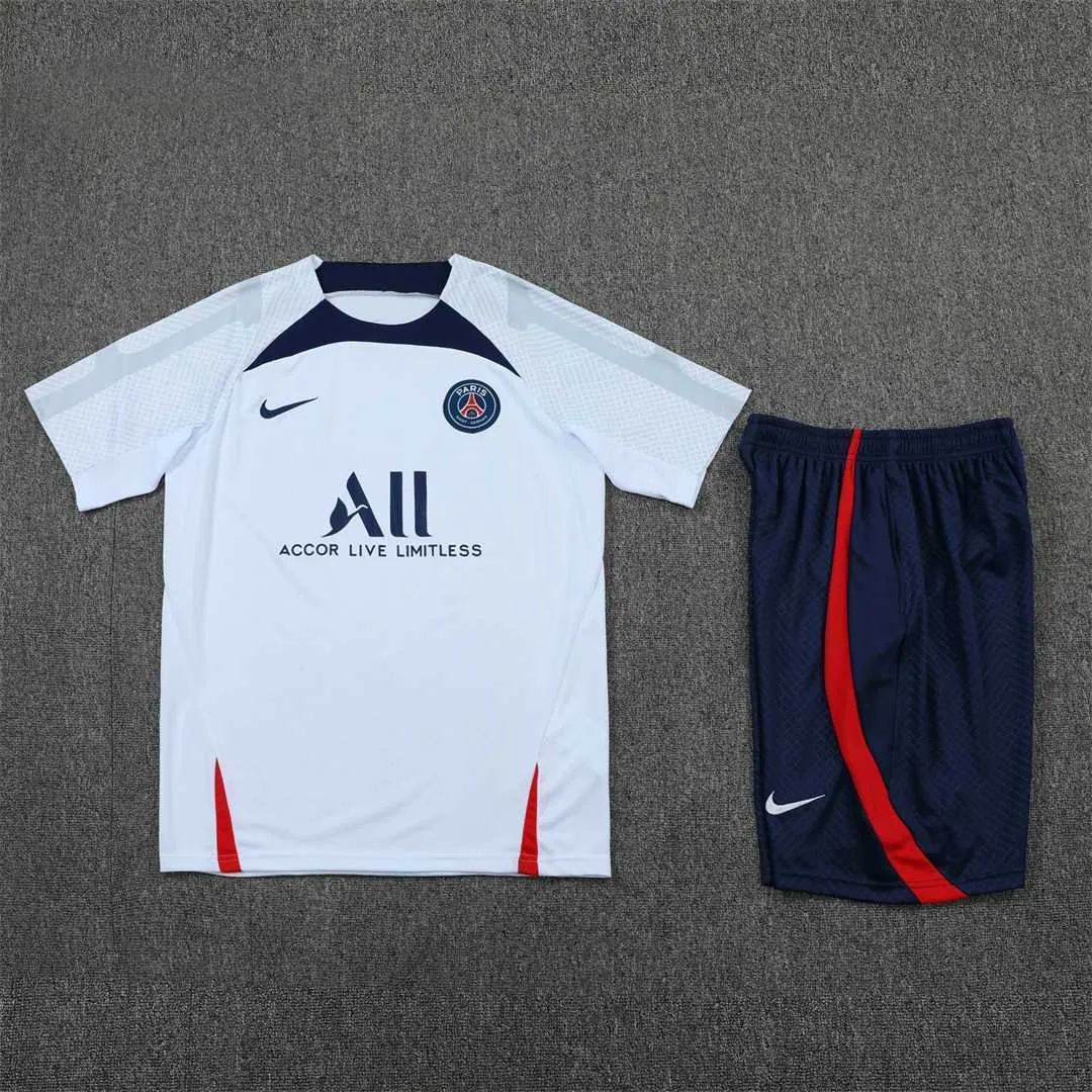 22-23 PSG Training Suit Short Sleeve Kit White1684405252000 18