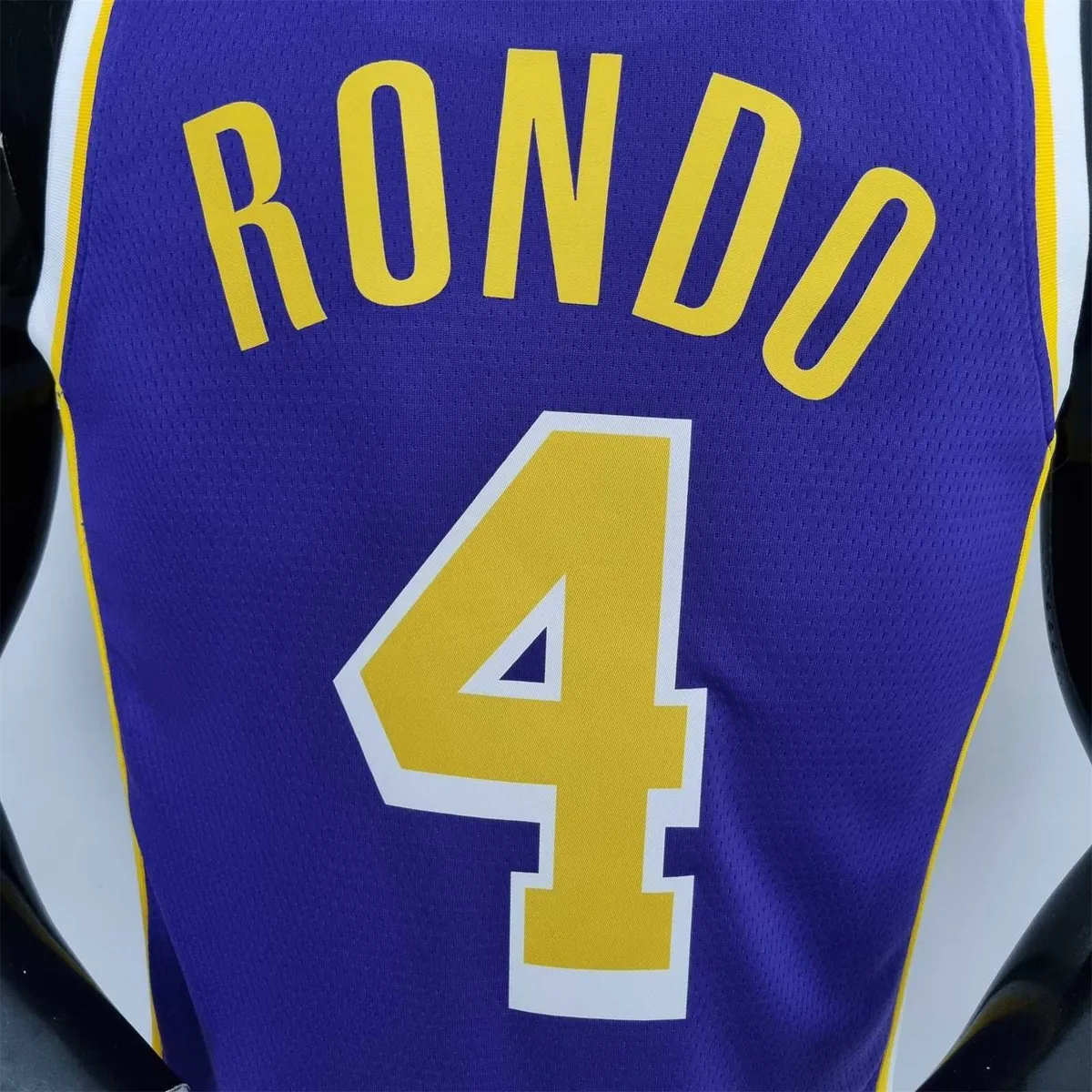 75th Anniversary Rondo #4 Los Angeles Lakers Jordan Purple NBA Jersey 1