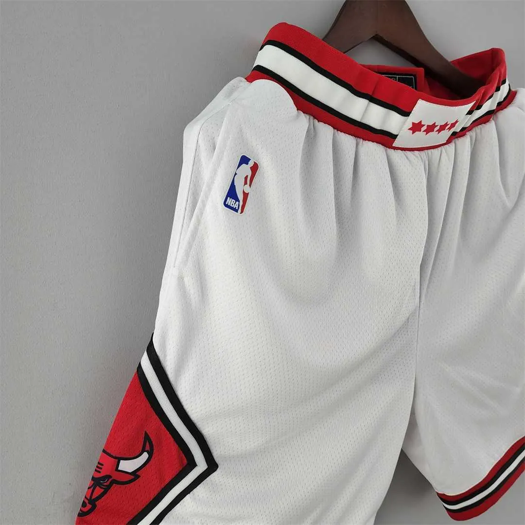 Chicago Bulls white NBA shorts 5