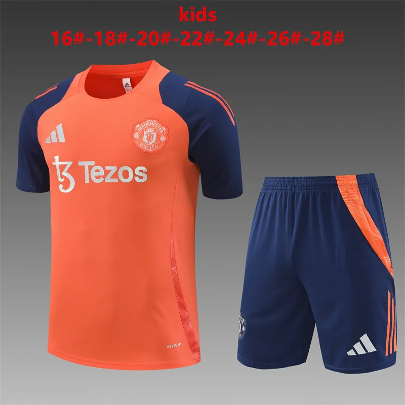 24-25 Manchester United Kids Training Soccer Jerseys Football Shirts 1