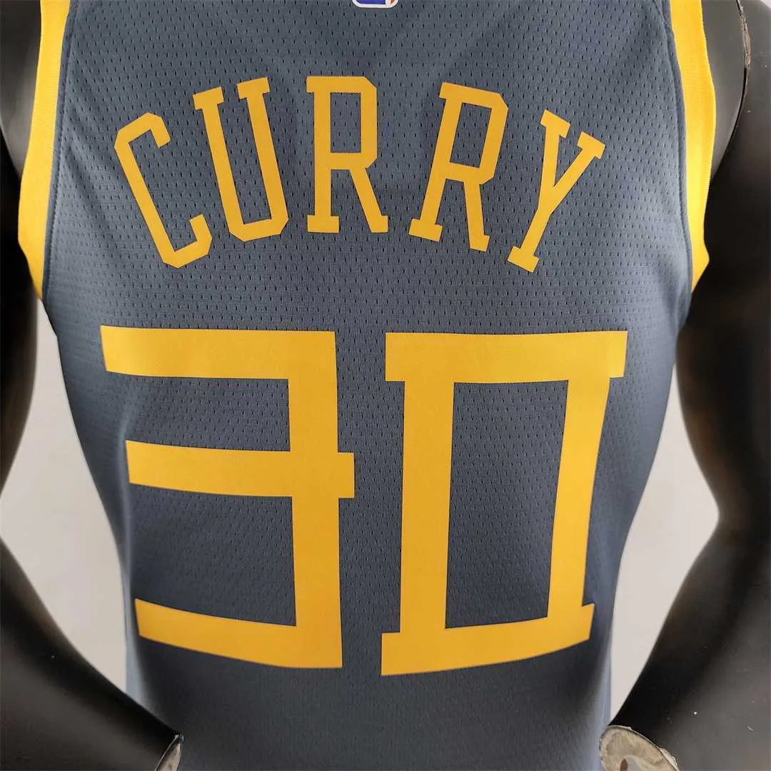 2018 Curry#30 Golden State Warriors Grey NBA Jersey 7