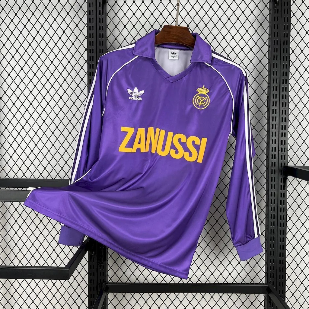 84-85 Real Madrid Third Retro Kit Long Sleeve Vintage Shirt AAAAJersey Supply Yupoo 3