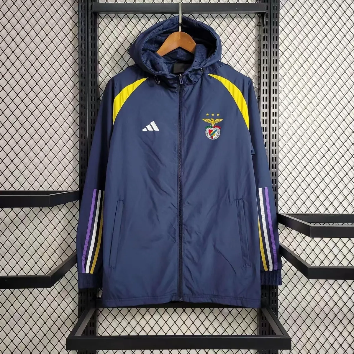 23-24 Benfica Navy Windbreaker Hoodie Football Jerseys Yupoo 1