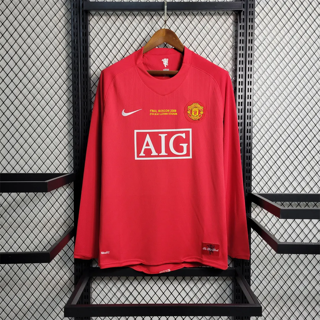 07-08 Manchester United Champions League version home Long Sleeve 12